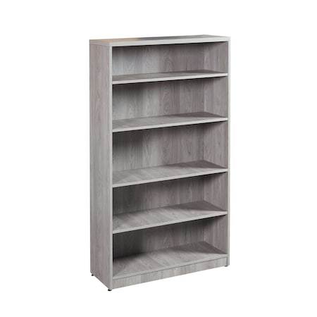 We'Re It Ultra Premium Series Adjustable 5-Shelf Bookcase, 65"x36"x14", Grey Oak UP156-GO